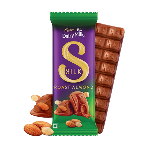 Cadbury Dairy Milk Silk Roast Almond Chocolate Bar 52G | Paalu | పాలు